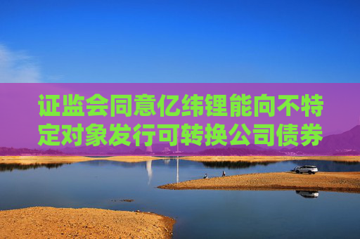 证监会同意亿纬锂能向不特定对象发行可转换公司债券注册