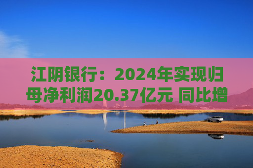 江阴银行：2024年实现归母净利润20.37亿元 同比增长7.88%