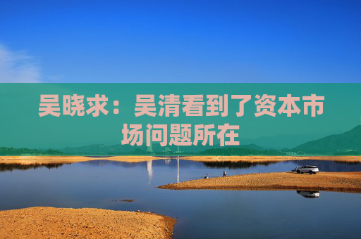 吴晓求：吴清看到了资本市场问题所在
