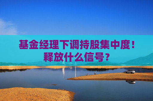 基金经理下调持股集中度！释放什么信号？