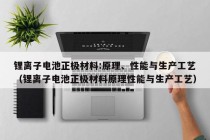锂离子电池正极材料:原理、性能与生产工艺（锂离子电池正极材料原理性能与生产工艺）