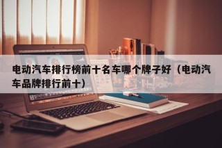 电动汽车排行榜前十名车哪个牌子好（电动汽车品牌排行前十）