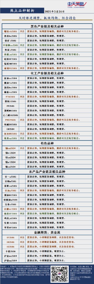 中天策略:3月26日市场分析