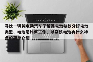 寻找一辆纯电动汽车了解其电池参数分析电池类型、电池是如何工作、以及该电池有什么特点的简单介绍