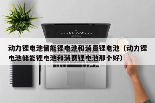 动力锂电池储能锂电池和消费锂电池（动力锂电池储能锂电池和消费锂电池那个好）