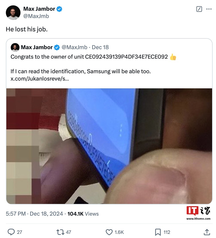 泄露的代价：消息称一位三星员工因曝光 Galaxy S25+ 手机实拍图遭解雇  第1张