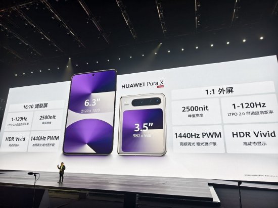 余承东：华为Pura X采用16:10阔型屏，为业界首款阔折叠  第1张