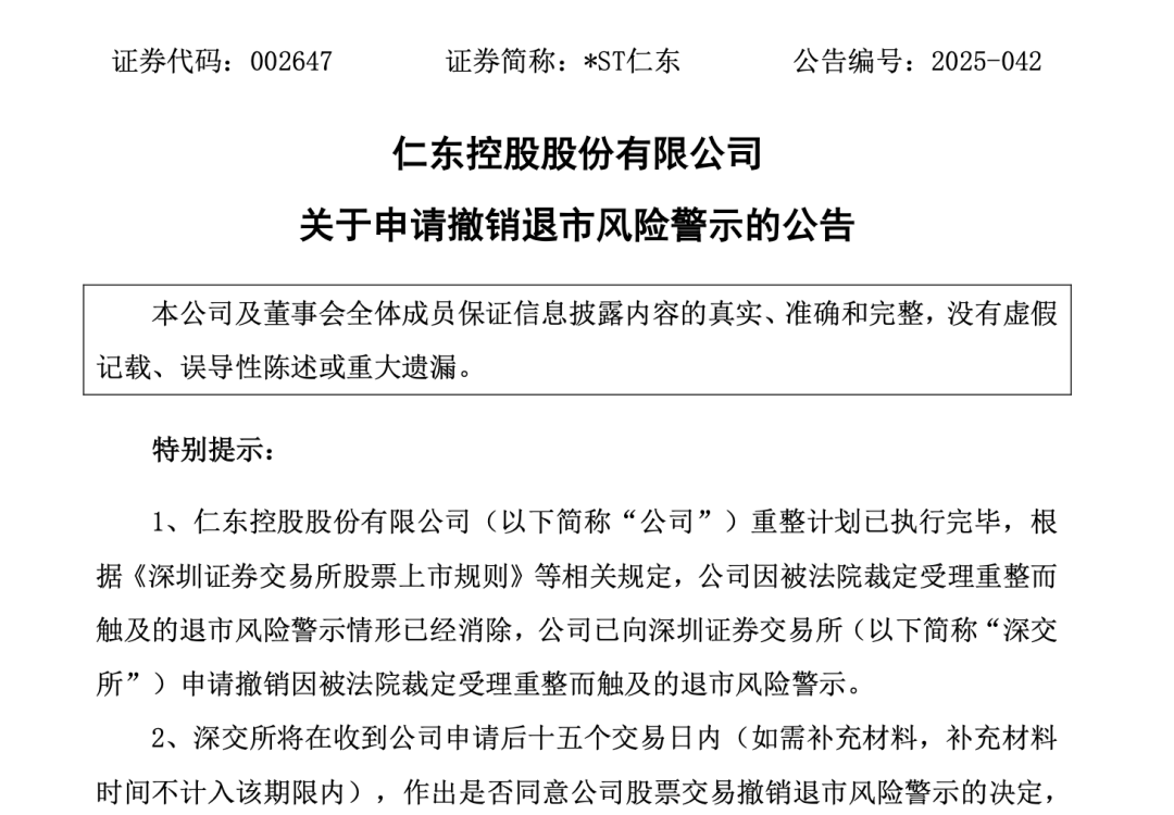 4480yy在线A片无码 昔日“妖股”，*ST仁东或迎命运反转？  第1张