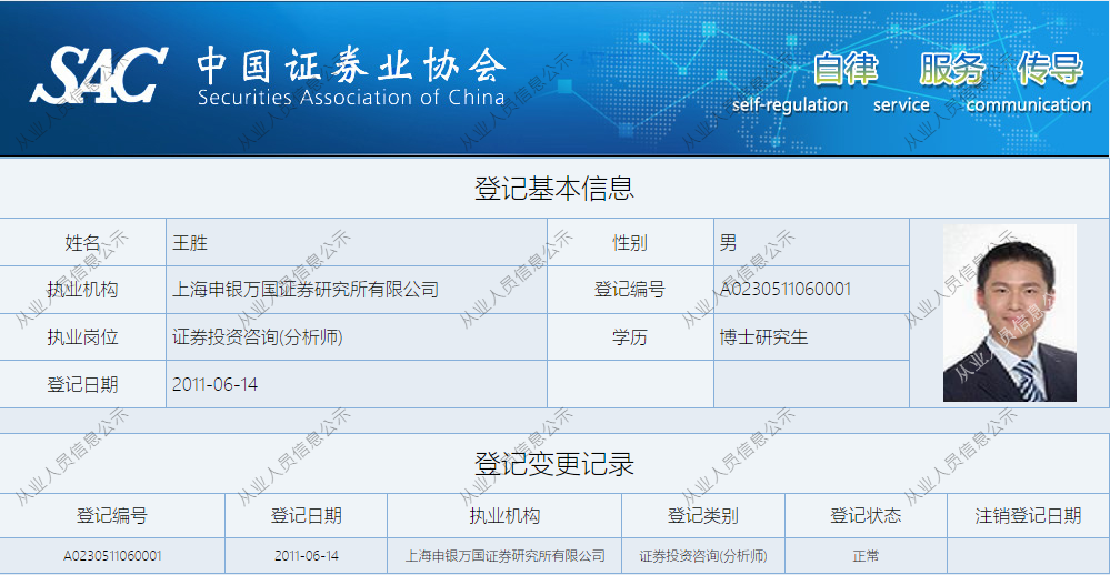 4500网约外围模特女神 申万宏源研究所将迎来新所长：首席策略分析师王胜升任  第1张