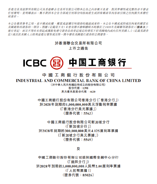 4480yy在线A片无码 工商银行：200亿美元全球中期票据将于5月22日于港交所上市  第1张