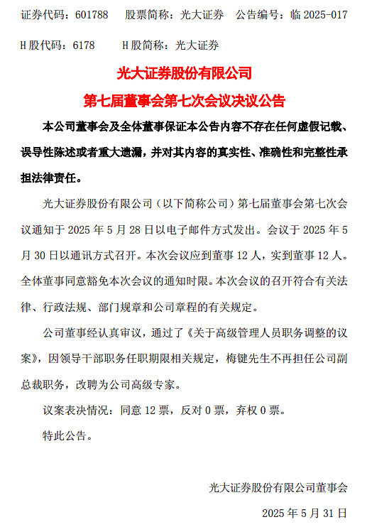 4480yy在线A片无码 下课！光大证券副总裁  第2张