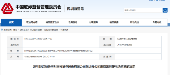4500网约外围模特女神 承诺收益、无证销售等违规频出 国投证券深圳分公司被出具警示函  第1张