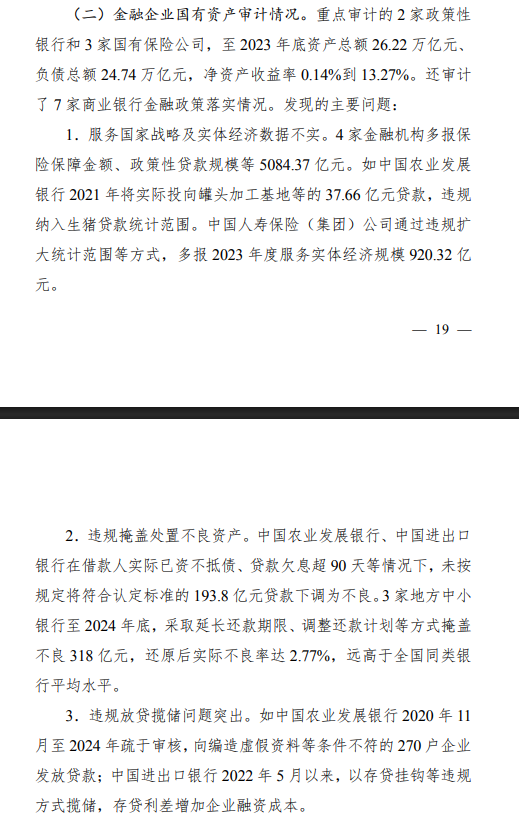 审计署：中国进出口银行以存贷挂钩等违规方式揽储，存贷利差增加企业融资成本  第1张