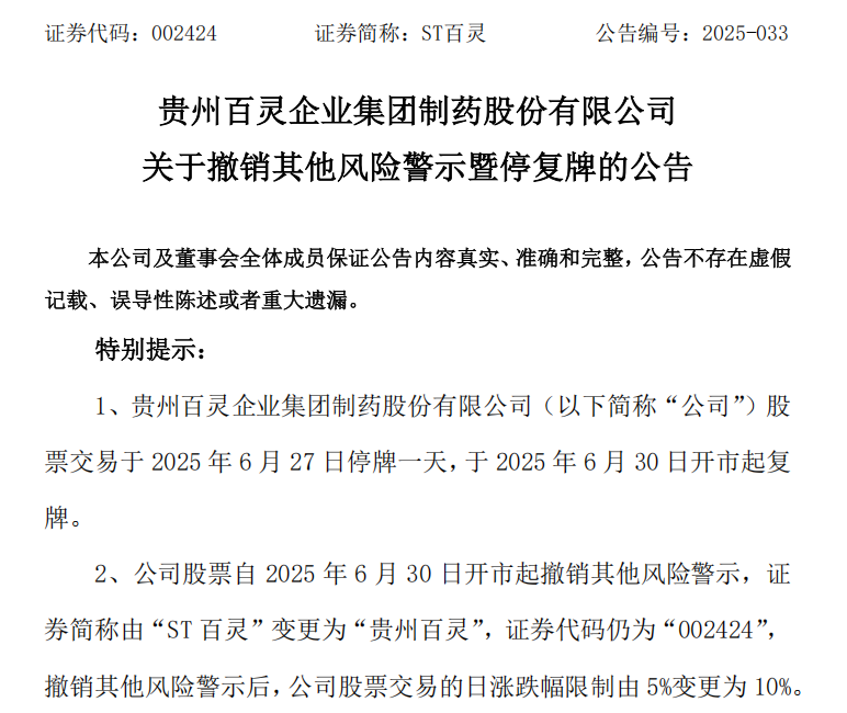 4500网约外围模特女神 贵州百灵“摘帽”！仍面临着证监会立案调查尚未结案的风险  第1张